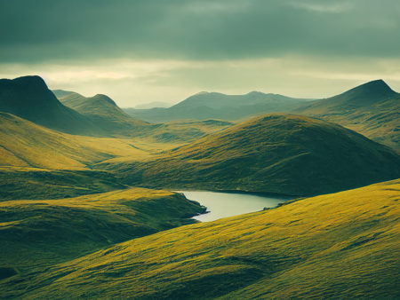 paysage naturel avec montagnes