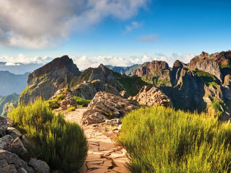 Landscape of Madeira island mountains