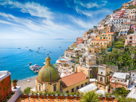 Beautiful Positano, Amalfi Coast in Campania, Italy.